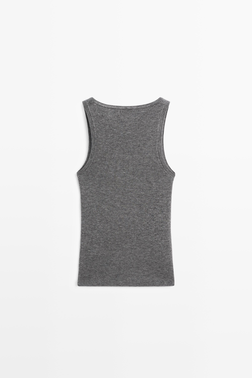 Massimo Dutti Топ из шерсти в рубчик, серый