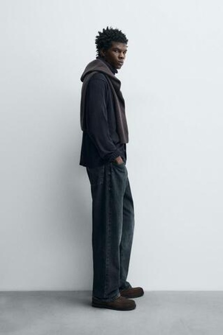 ZARA ЛЕГКИЙ ШЕРСТЯНОЙ КАРДИГАН, МОРСКОЙ ТЕМНО-СИНИЙ