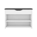 Тумба для обуви малая, цвет белый / антрацит 03