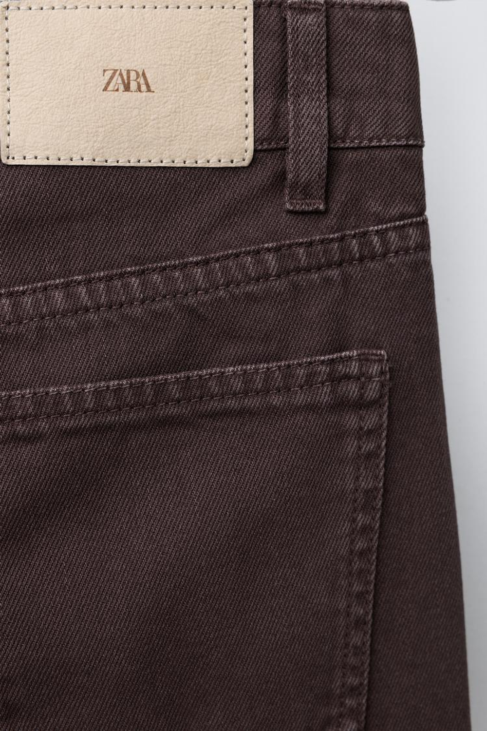 ZARA ДЖИНСЫ WIDE LEG, КОРИЧНЕВЫЙ