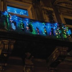 ULD-B20007-480-DTA-RC MULTI IP44 Бахрома светодиодная. 20м. С пультом. 480 светодиодов. Разноцветный свет. Провод прозрачный. ТМ Uniel