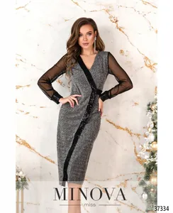 Платье 2155-серебро Minova