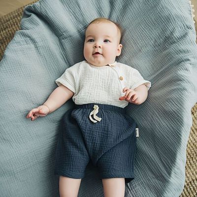 Muslin shorts 0-3 months - Graphite