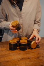 Светло-коричневые банки 120 мл с крышками, 25 шт