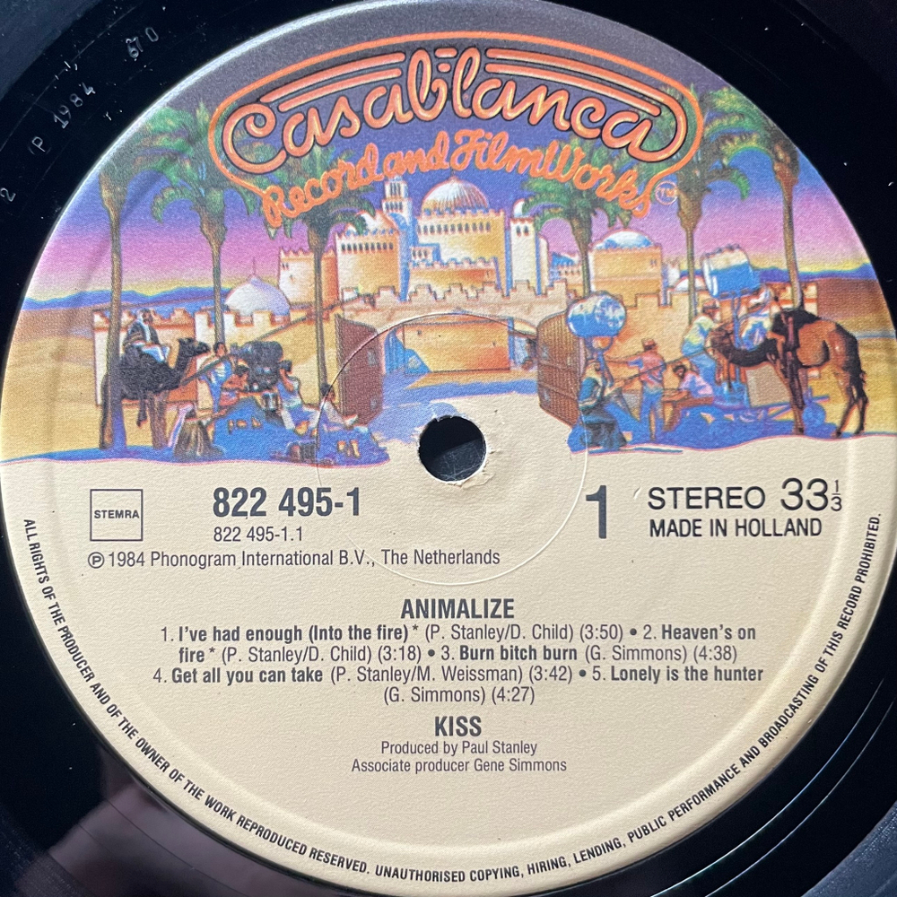 Kiss - Animalize (Голландия 1984г.)