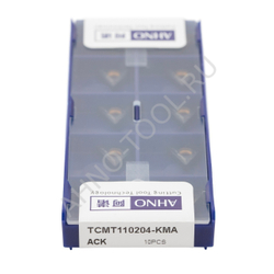 Пластина твердосплавная ISO TCMT110204-KMA ACK20E AHNO по чугуну, получистовая