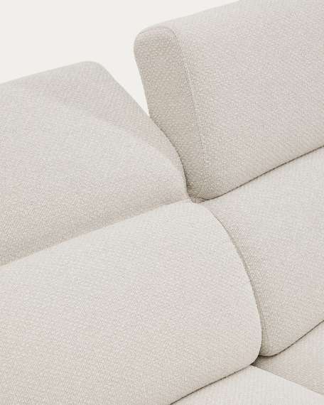 3-местный диван Aurum цвета экрю с откидывающимся подголовником