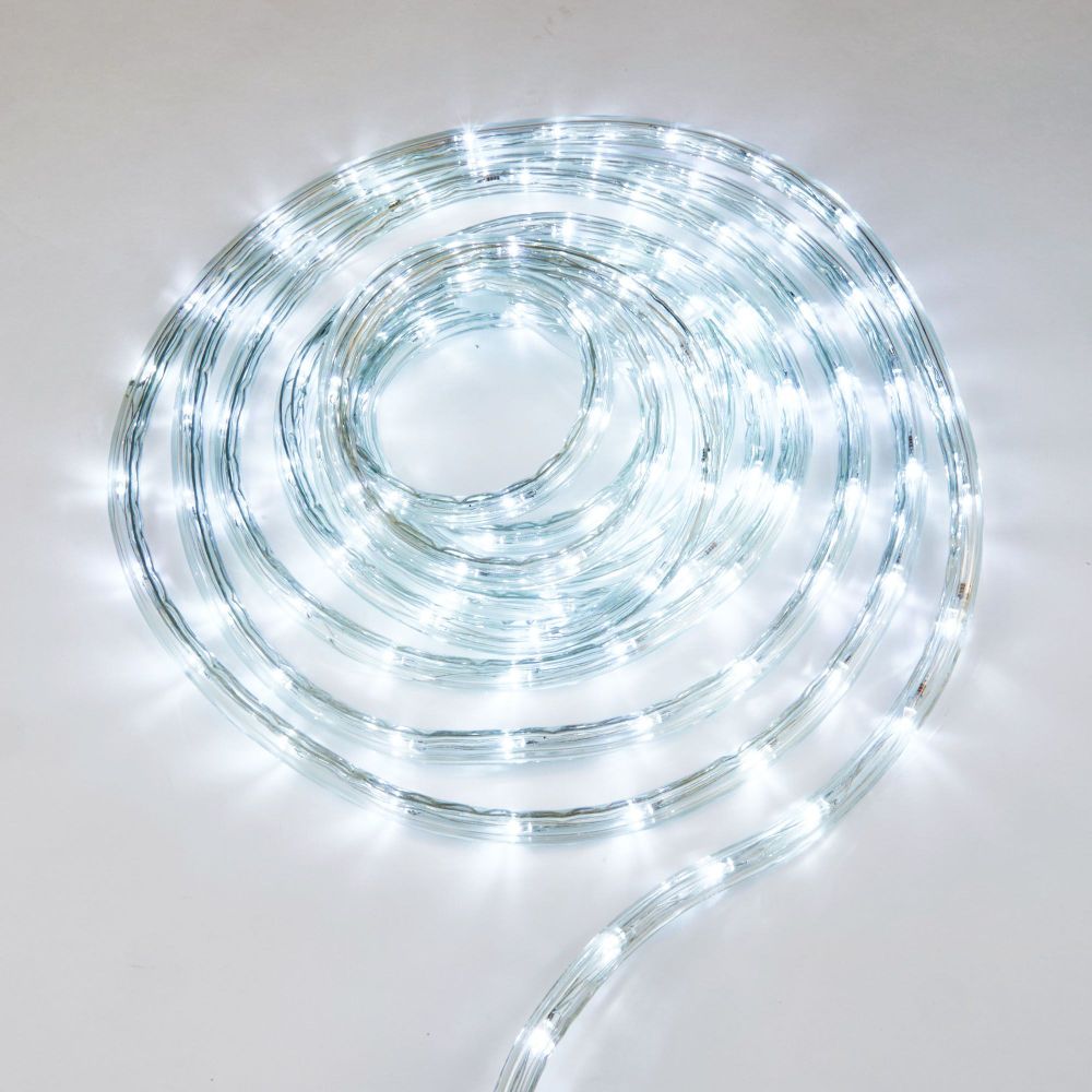 ULD-D50 8M-С08 IP44 WHITE Гирлянда светодиодная Дюралайт. 8м. С контроллером. Белый свет. Провод прозрачный. ТМ Uniel