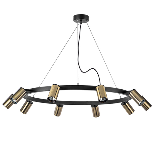 LR020310 Люстра RULLO 10х50W GU10 ЧЕРНЫЙ/БРОНЗА (571020+214431-10)