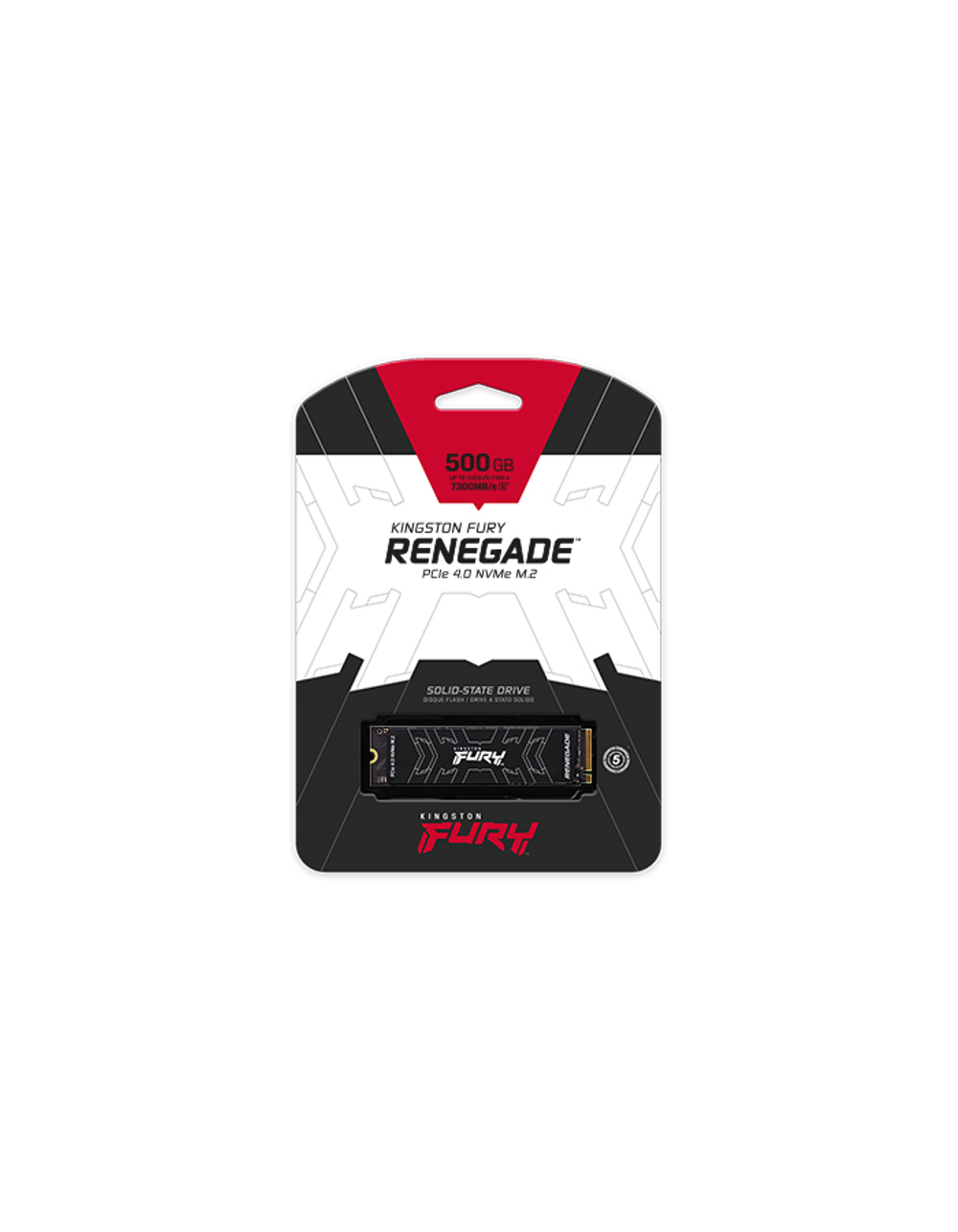 Kingston SSD 500GB SFYRSK/500G Fury Renegade M.2 2280 PCIe 4.0 x4 NVMe R7300/W3900MB/s 3D TLC MTBF 2M 500TBW Retail Heatsink 1 year