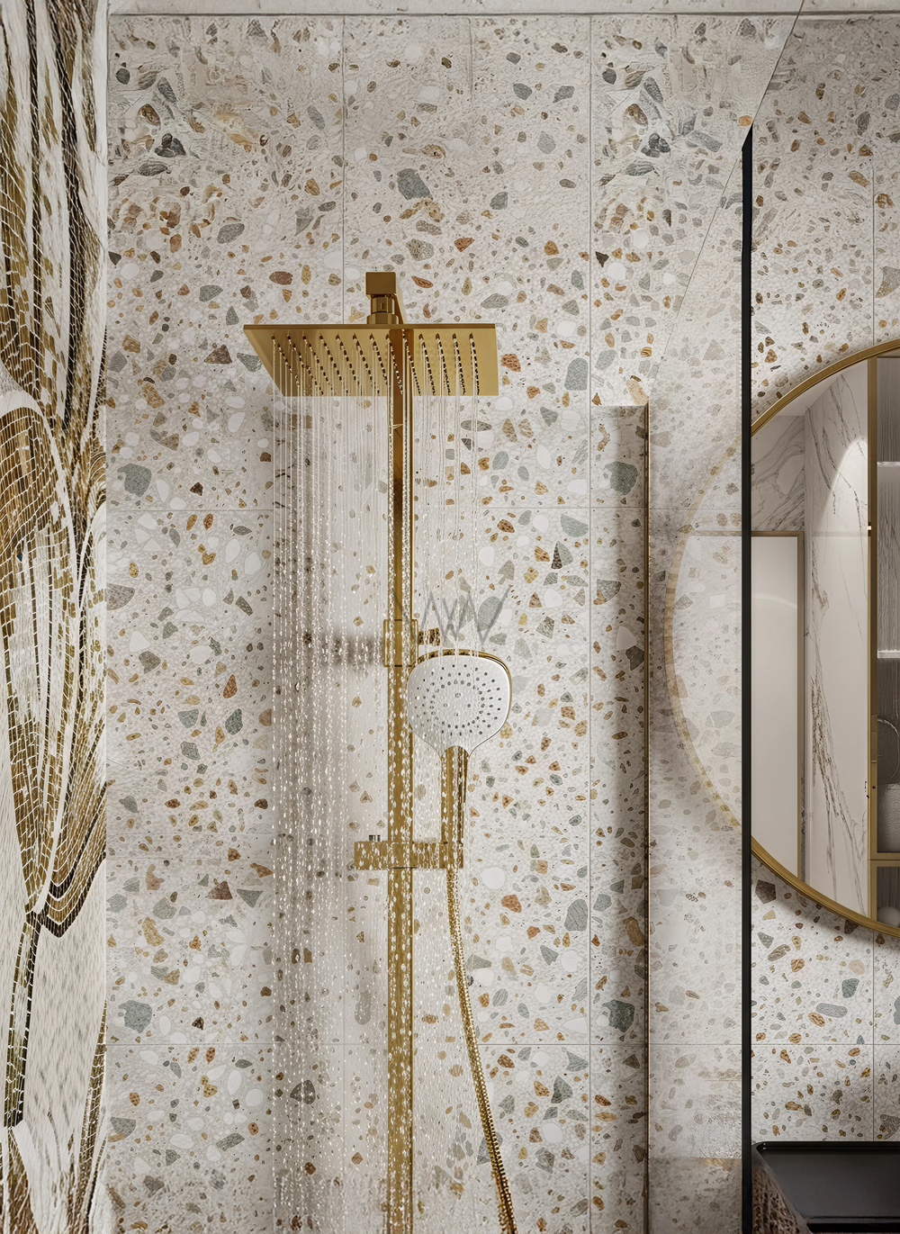 Душевая система WONZON & WOGHAND SHAKESPEARE, Темное золото (WW-654602-DG)