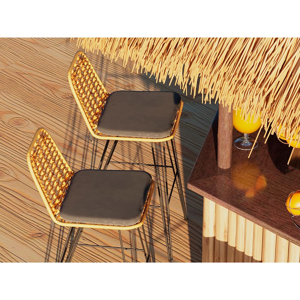 Стул барный Vetle Flat, ротанг