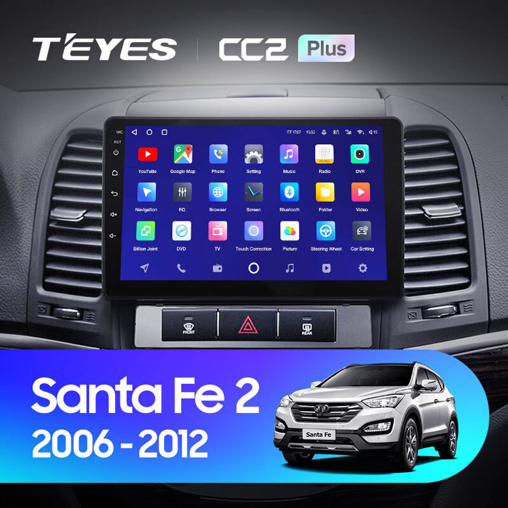Teyes CC2 Plus 9" для Hyundai Santa Fe 2006-2012