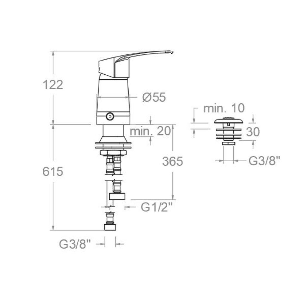 Встраиваемый смеситель для биде NEW FLY SA572302