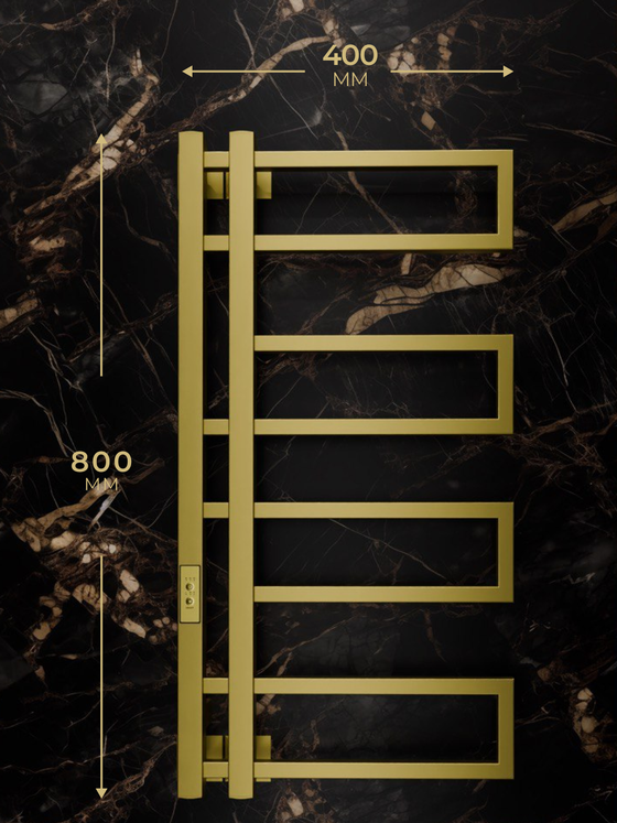 Tilos полотенцесушитель электрический золотой дизайнерский 80 х 40