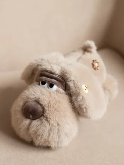 Мягкая игрушка плюшевая Собачка с пчелкой 28см