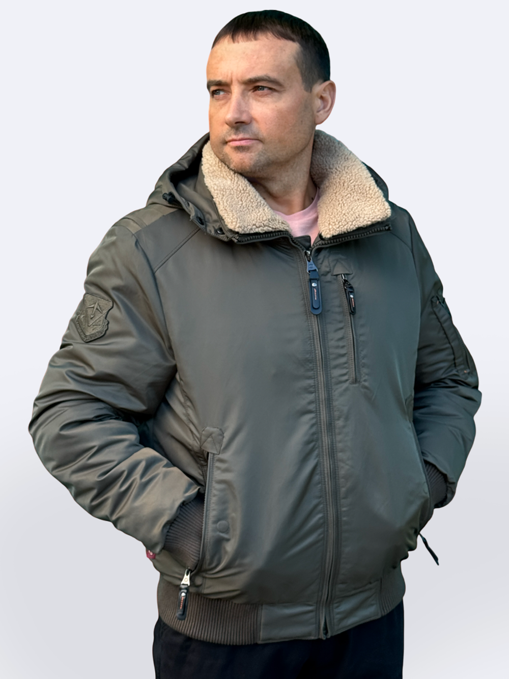 Куртка бомбер Corbona Зима олива