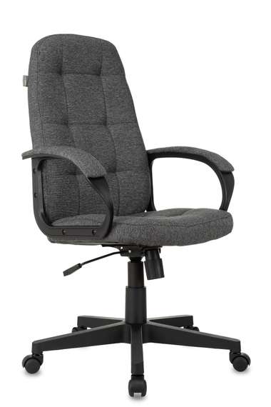 Кресло руководителя Бюрократ CH 002 серый 3C1 крестов. пластик