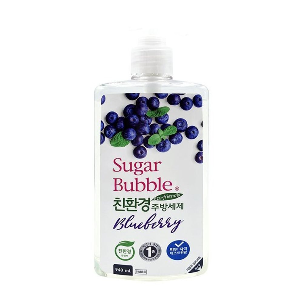 Средство для мытья посуды экологичное черника SUGAR BUBBLE Blueberry 940 мл