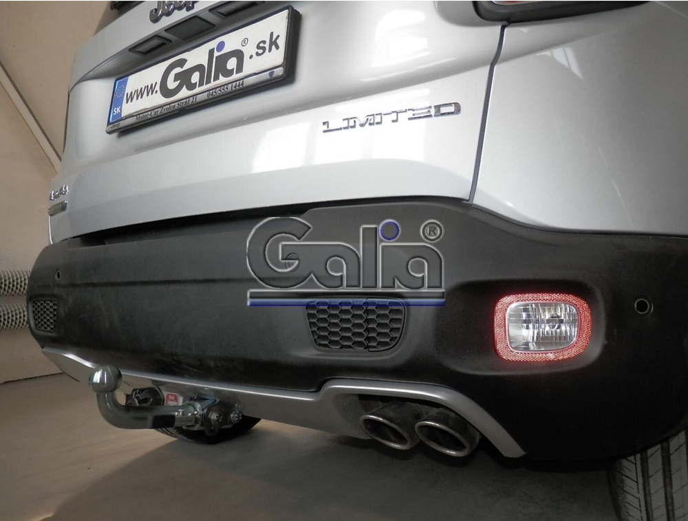 Фаркоп оцинкованный Galia J011C для Jeep Renegade 2014-, FIAT 500X 2014-(паспорт и сертификат в комплекте)(без электрики)