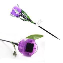 USL-C-453-PT305 PURPLE TULIP Садовый светильник на солнечной батарее Лиловый тюльпан. Белый свет. 1xLR аккумулятор в-к. IP44. TM Uniel.