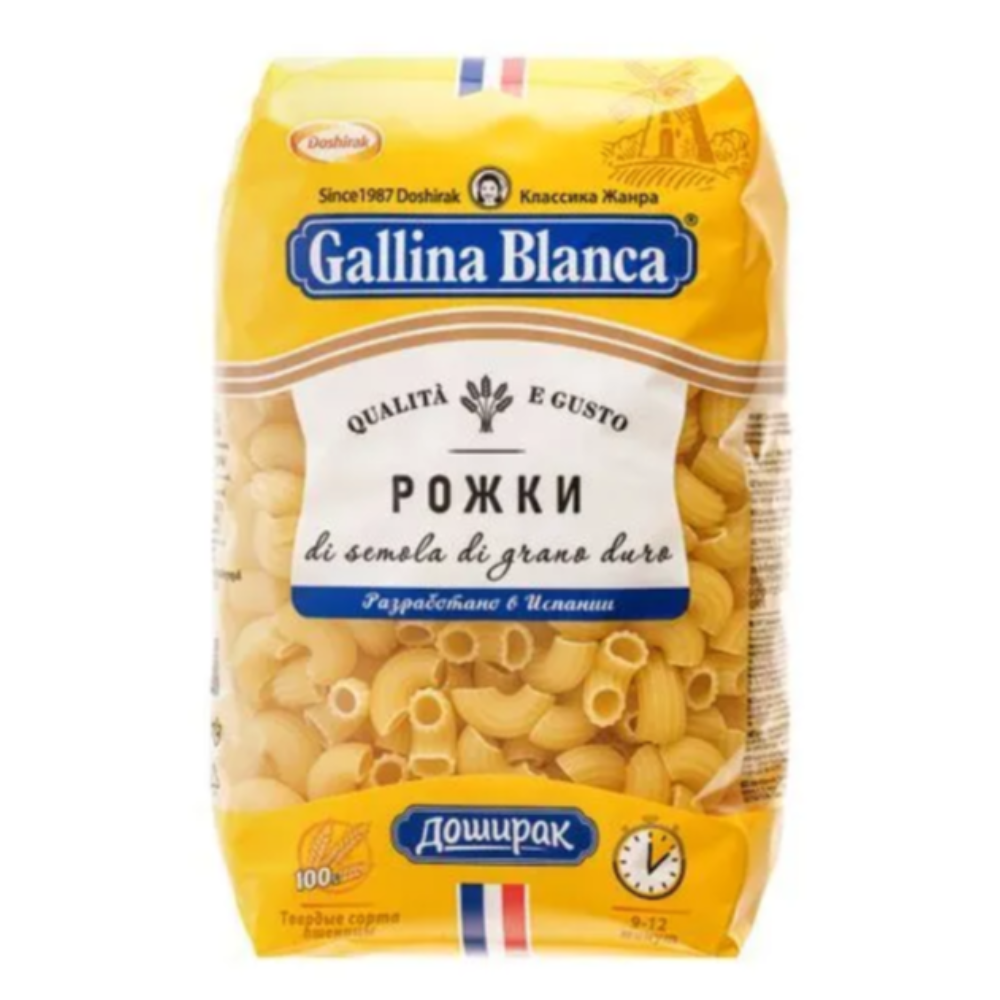 Макароны Доширак Gallina Blanca Рожки 400 гр