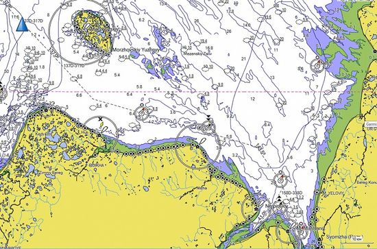 Карта глубин Garmin hxeu068R BlueChart G3 Белое море, Баренцево море