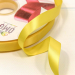 Лента Атласная 1,5см х 110м Полиэстер класс А (Желтый)