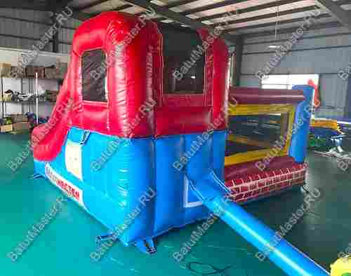 Детский надувной батут "Замок непосед", размер 5*3*2,2 м