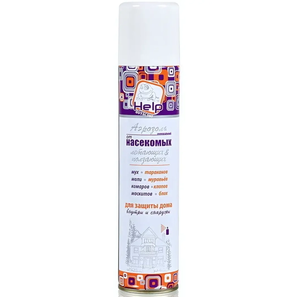 Аэрозоль от ползающих и летающих насекомых инсектицидный «HELP» 180мл