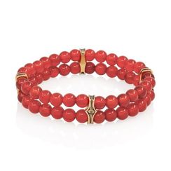 Браслет Всевидящее Око из Бронзы Двойной с сердоликом 6 мм