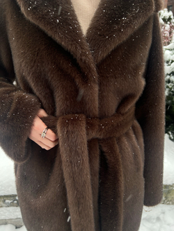 Шуба Lux миди горький шоколад