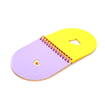 Блокнот на спирали, 12*12см, 60 листов, с многослойной вырубкой, цветной блок