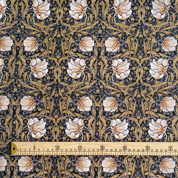 Pimpernel на черном, Моррис, 100% хлопок Handmade Fabrics 4