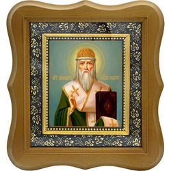 Нифонт Печерский, Новгородский святитель, епископ. Икона на холсте.