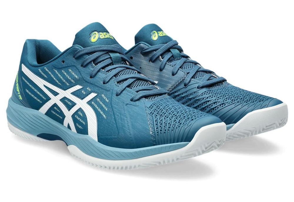 Мужские кроссовки теннисные Asics Solution Swift FF Clay - restful teal/white