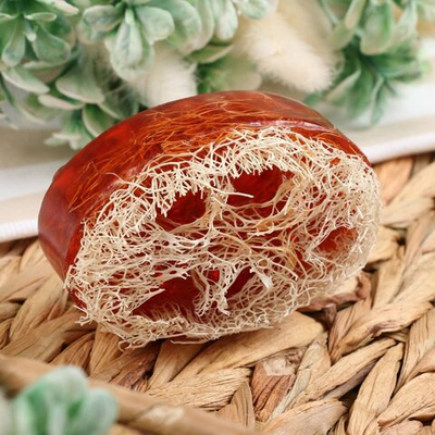Массажное мыло с люффой «Кофе» - 100 гр.