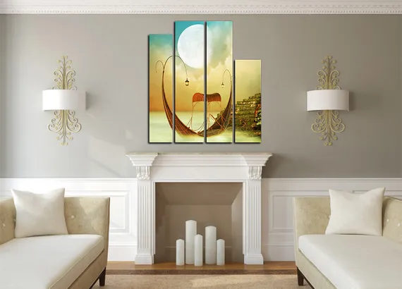 Модульная картина "Лодка"