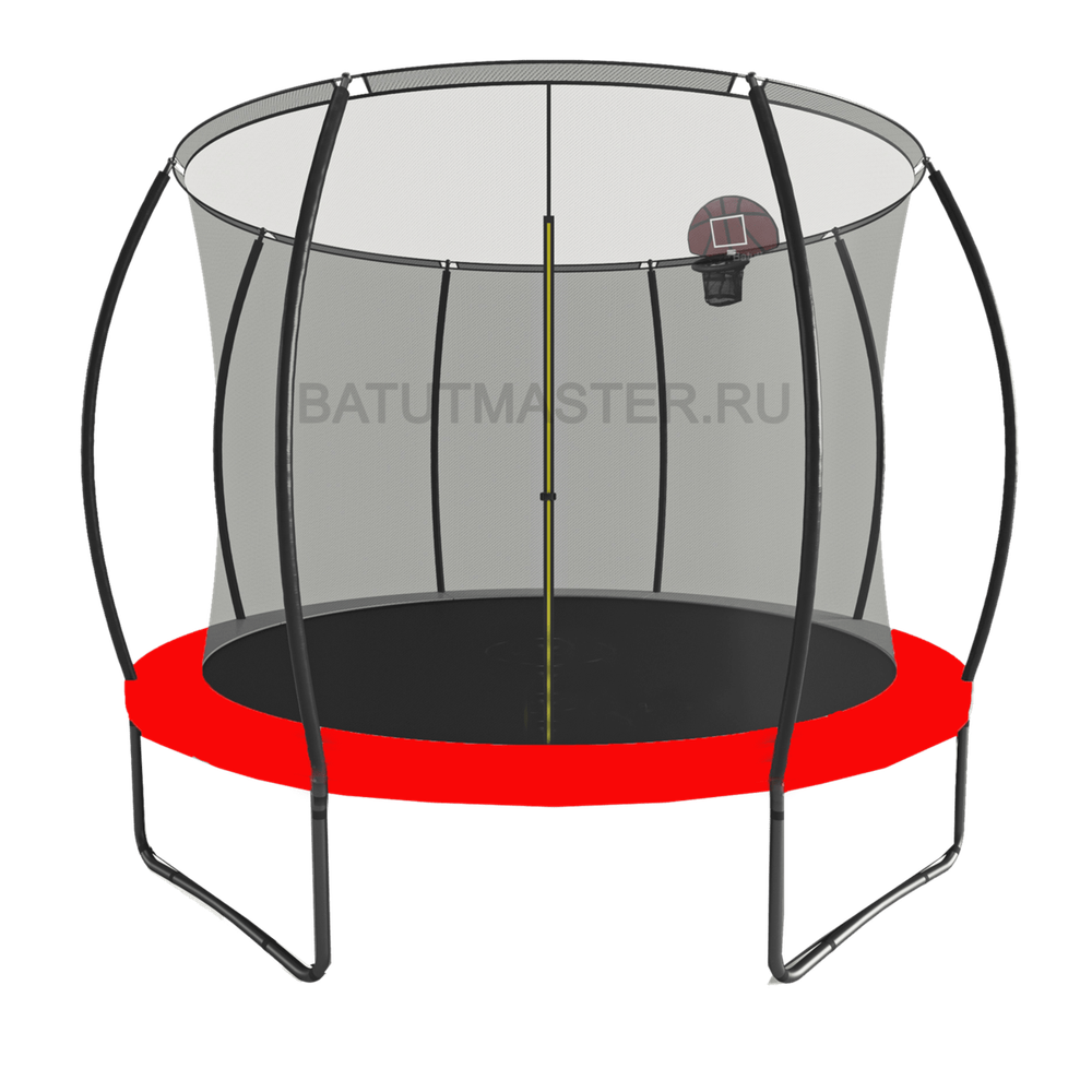 Батут детский с сеткой и баскетбольным кольцом, диаметр 8 фт