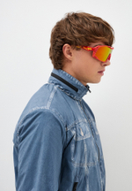 Спортивные очки 720armour Flash / Matte Ferrari Red w/ Ferrari Red Temple / Champion Gold Ti / Cylinder Lens