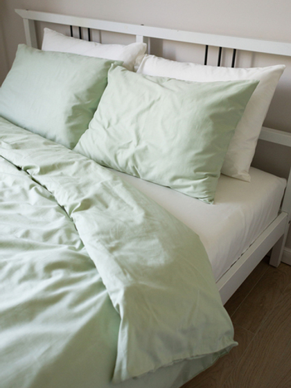 BLOOM Комплект постельного белья, сатин зеленый