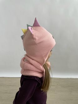 Снуд-резинка вязаный (Розовое облачко)