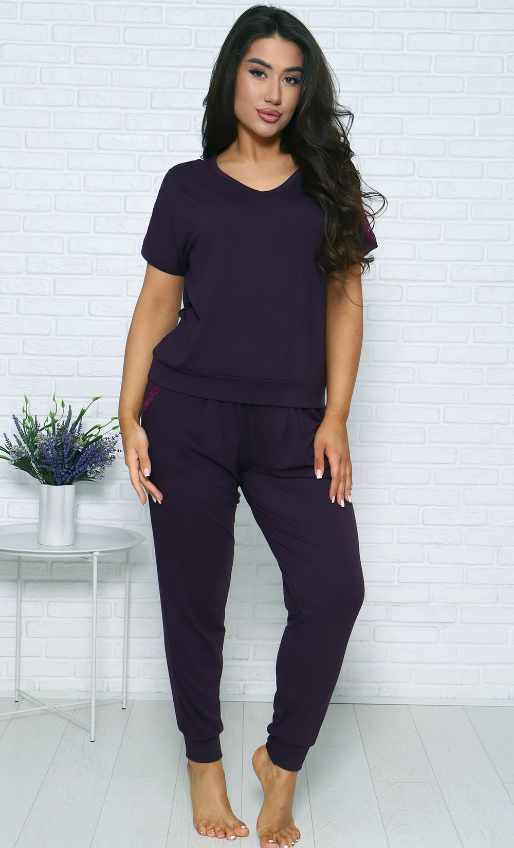 [m]Комплект женский штаны+футболка ТК-4207