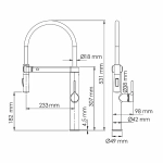 Смеситель для кухни WasserKraft A8897 сенсорный, розовое золото