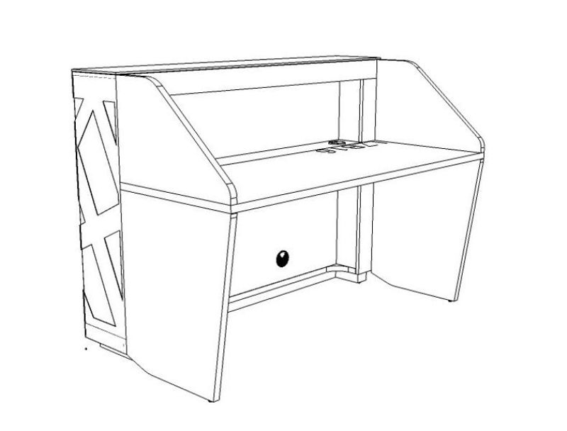 Стойка ресепшн прямая с LED подсветкой