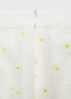 Полупрозрачная юбка с цветочной вышивкой