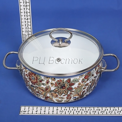 Кастрюля эмалированная 3л «Imperio» сферическая белоснежная 1SA205S