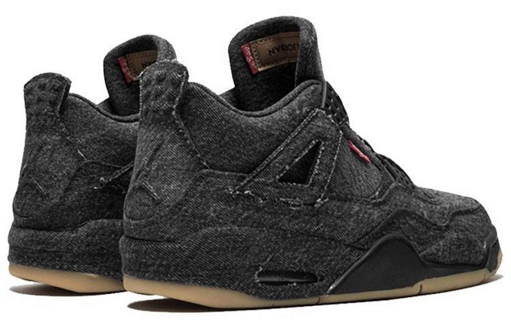 Кроссовки Levis X Jordan Air Jordan 4 Levis Black (Levis Tag)