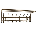 Вешалка настенная 8 крючков с полкой, 805, Медный антик, ВП8/А