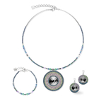 Серьги Blue-Green-Lilac Coeur de Lion